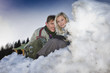 Liebespaar im Schnee