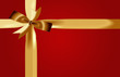 Geschenkband, gold, rot