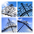 Portails fer forgé ferronerie chateau immobilier palais entrée