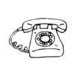 retro telephone drawing retro telephone drawing