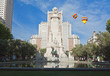 The Satue at the Spain Square in Madrid The Satue at the Spain Square in Madrid
