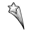 hand drawn retro shooting star hand drawn retro shooting star