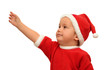Funny kid dressed as Santa Claus requests gift Funny kid dressed as Santa Claus requests gift