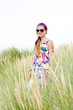 Model girl on the beach