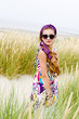Model girl on the beach