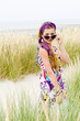 Model girl on the beach