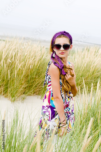 Photo: Model girl on the beach Model girl on the beach