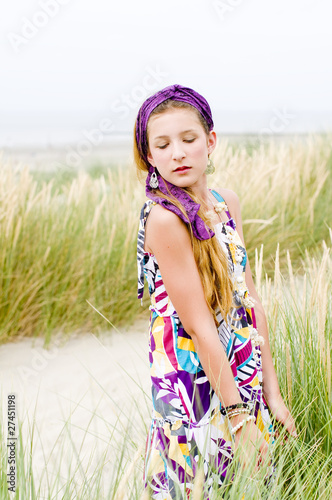 Photo: Model girl on the beach Model girl on the beach