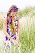Model girl on the beach