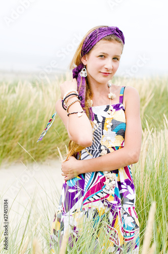 Photo: Model girl on the beach Model girl on the beach