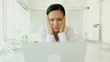 Video: Worried Businesswoman on a Laptop Worried Businesswoman on a Laptop