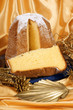 Christmas composition with Pandoro
