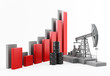 Business Graph with oil pump Business Graph with oil pump