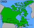 Carte des Villes Principales du Canada