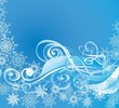 Christmas background with snowflake and scroll Christmas background with snowflake and scroll