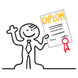 figur mit diplom figur mit diplom
