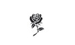 Sketch of tattoo art, flower with tribal design