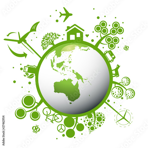 Vector: Ecology green planet vector concept background Ecology green planet vector concept background