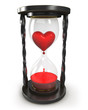 Hourglass with heart and blood Hourglass with heart and blood