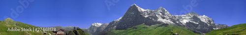 Foto: Alpenpanorama Eiger, Mönch, Jungfrau komplett Alpenpanorama Eiger, Mönch, Jungfrau komplett