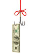Fishing hook and money