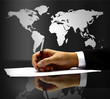 businessman's hand with pen businessman's hand with pen