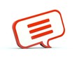 Chat bubble icon. Red series Chat bubble icon. Red series