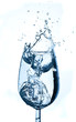 water splash in glass