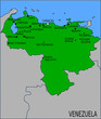 Carte des Villes Principales du Vénézuela