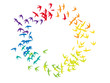 regenbogen vögel kreisend regenbogen vögel kreisend