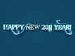 Illustration: 3d phrase "Happy new 2011 year!" on a blue background 3d phrase "Happy new 2011 year!" on a blue background