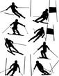alpine skiing collection - vector alpine skiing collection - vector