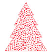 sfondo natalizio con albero di natale formato da fiocchi di neve