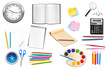 Big set of school supplies. Vector. Big set of school supplies. Vector.