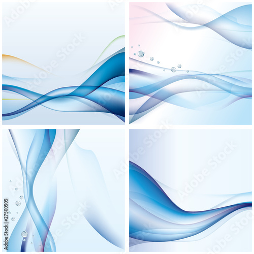 벡터 일러스트(편집용 파일):Abstract Blue Wave Abstract Blue Wave