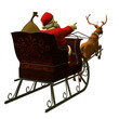 Weihnachtsmann mit Rentier