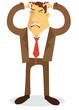 illustration of Business character scratching his hair
