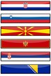 drapeaux pays des balkans countries flags