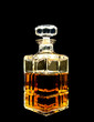 A crystal decanter with whiskey
