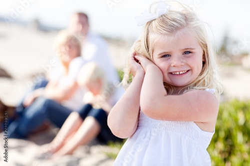 Photo: Little Blonde Girl Posing At the Beach Little Blonde Girl Posing At the Beach