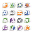 Simple Summer and Holiday Icons - Vector Icon Set