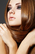 Photo: Hairstyle. Beautiful model with long shiny hair Hairstyle. Beautiful model with long shiny hair