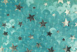 silver and blue fish scale and stars fabric texture