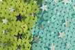 silver fish scale and stars fabric texture