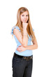 The girl the teenager has reflected