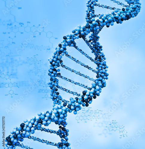 Foto: Digital illustration of a dna Digital illustration of a dna