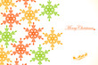 クリスマス 雪 （Christmas: Colored Snowflakes)