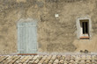 French house old wall window shutter and roof Provence France