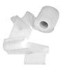 light toilet paper isolated on white
