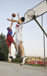 streetball  game at early morning